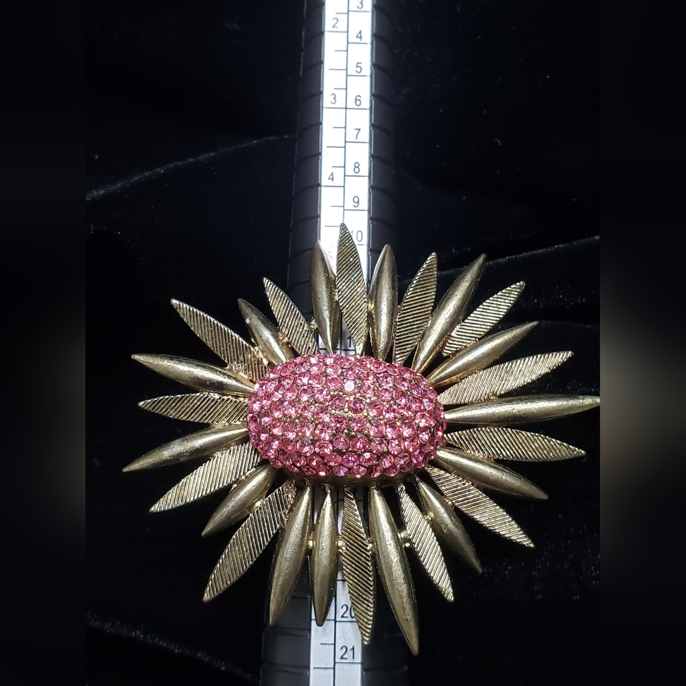 Ring Size 7,Gold and Pink Flower,*Price Firm*